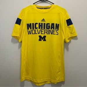 University of Michigan Wolverines Adidas Climalite Shirt Size Small